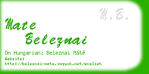 mate beleznai business card